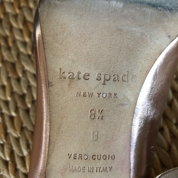 Kate Spade Licorice Rose Gold High Heel Pumps 8.5 - Picture 4 of 6